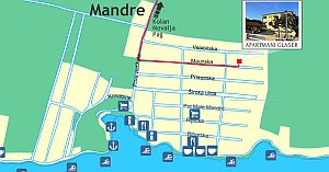 Mandre - zemljevid mesta